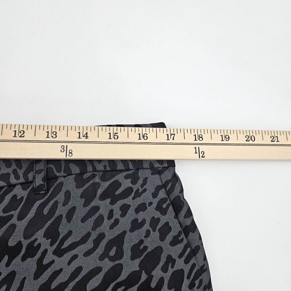 Equipment Animal Print Flare Pants In Black Women's 12 Silk Relaxed Boho Party - Picture 7 of 9